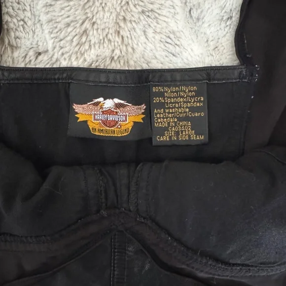 Harley Davidson Leather and Spandex Tank Top/Camisole Large - Picture 3 of 4